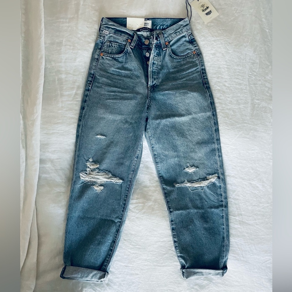 Citizens Of Humanity Dylan High Rise Crop Distressed Jeans